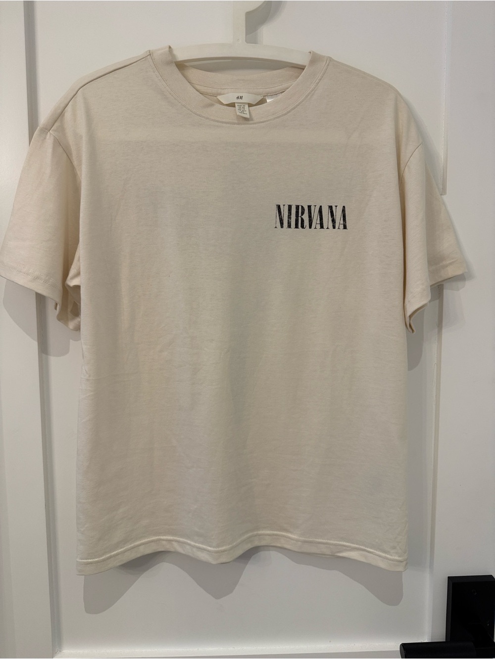 H&M Nirvana Short-Sleeve Tee - Cream